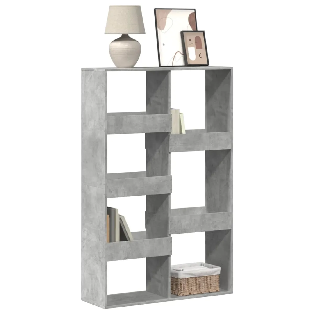 Vidaxl Bibliothèque gris béton 100x33x155,5 cm bois d ingénierie