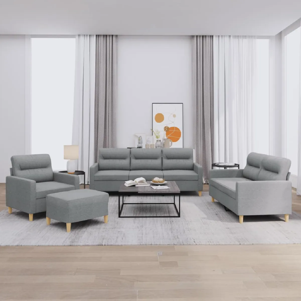 vidaXL Ensemble de canapés 4 pcs - vue 7