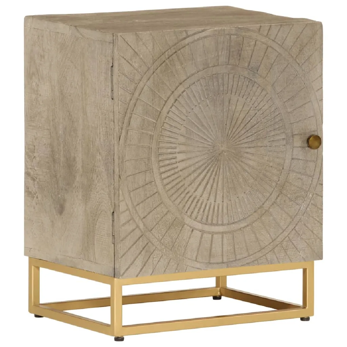 vidaXL Table de chevet Bois massif - vue 2