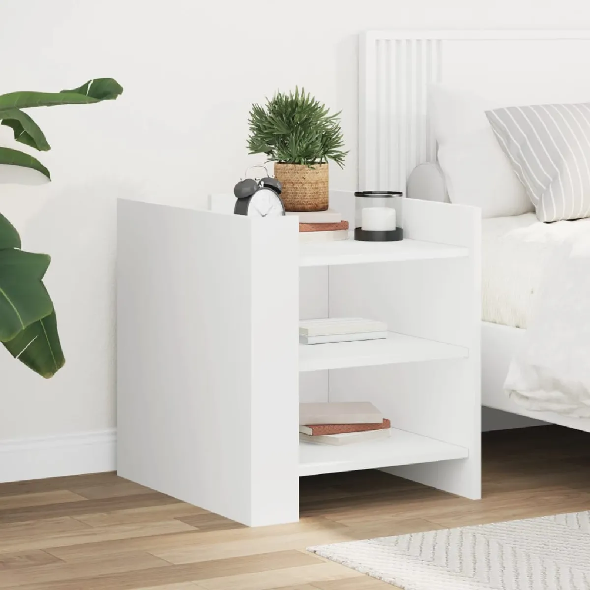 Vidaxl Blanc Table De Chevet
