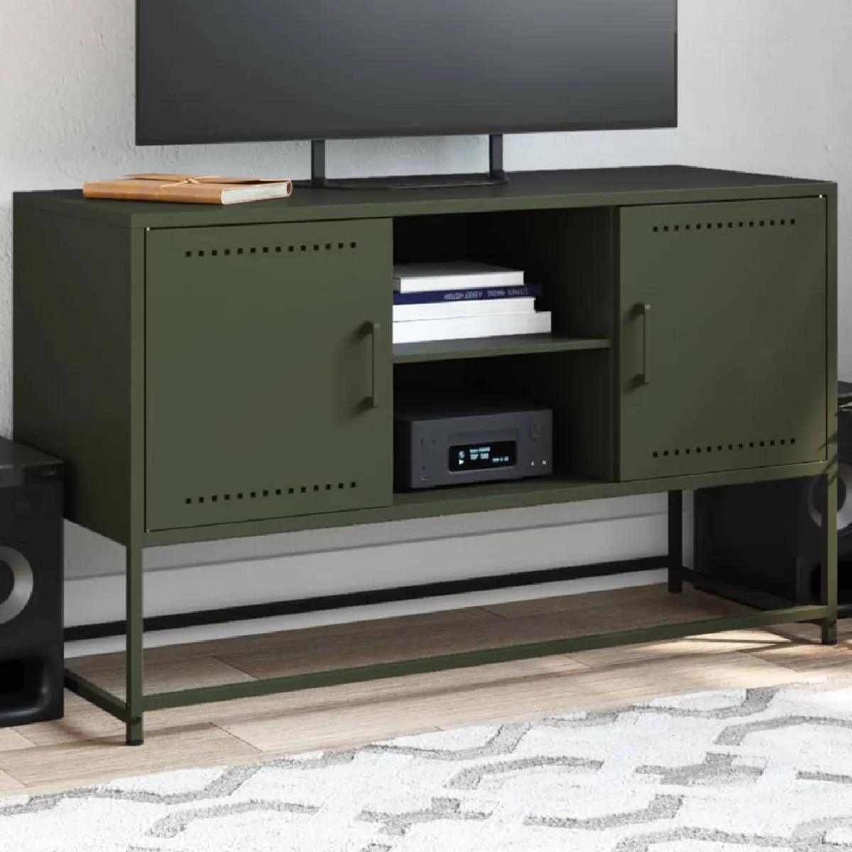vidaXL Buffet haut blanc