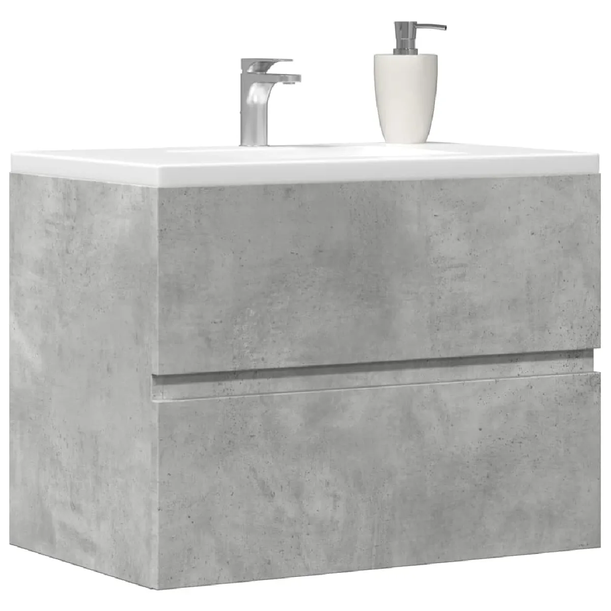 vidaXL Armoire Salle de Bain Béton