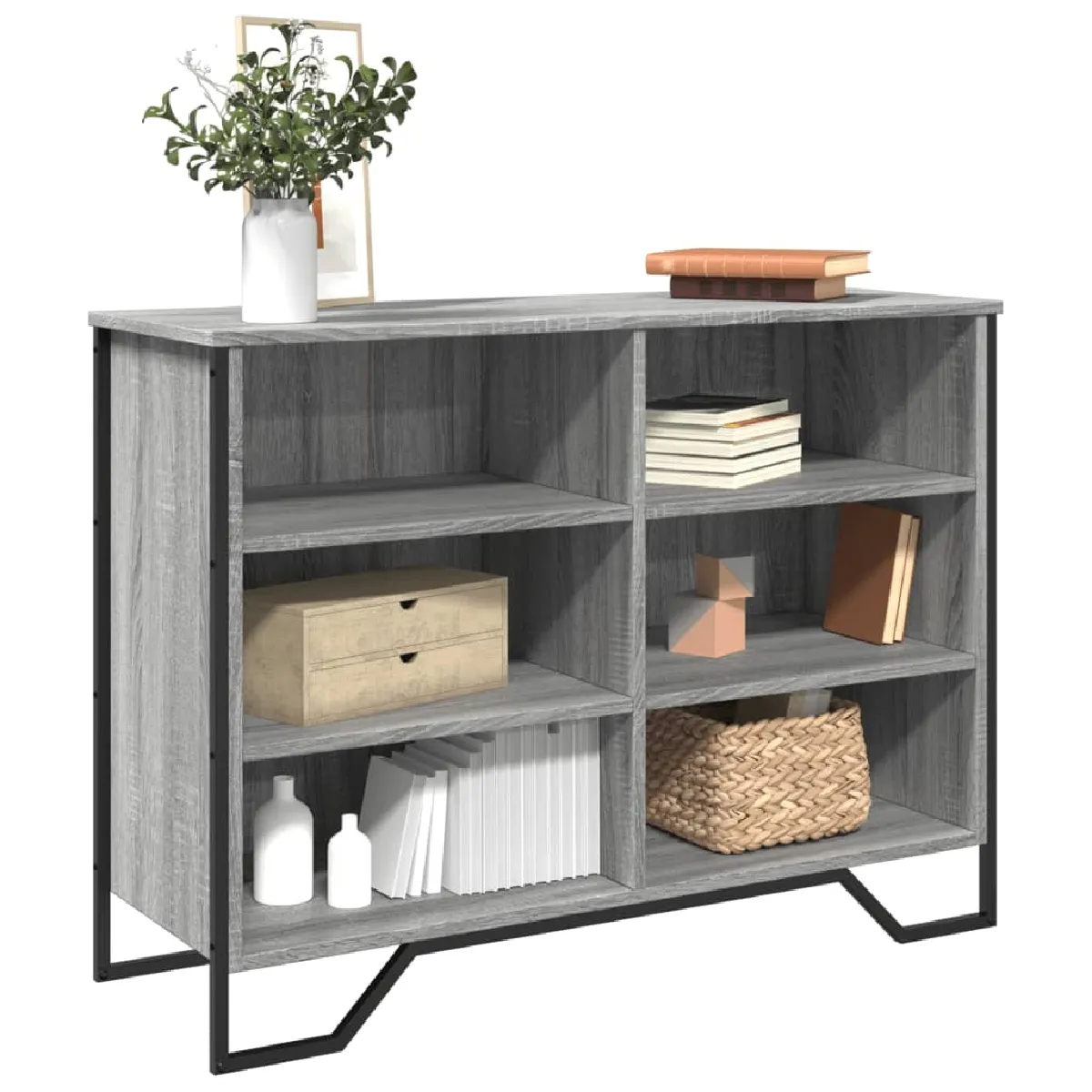 vidaXL - Buffet - Sonoma - Gris - 101x35,5x74,5 cm - Image 3