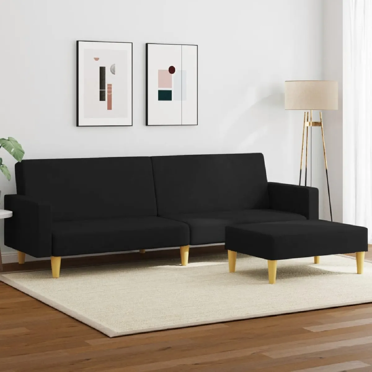 vidaXL Canapé lit avec repose pied