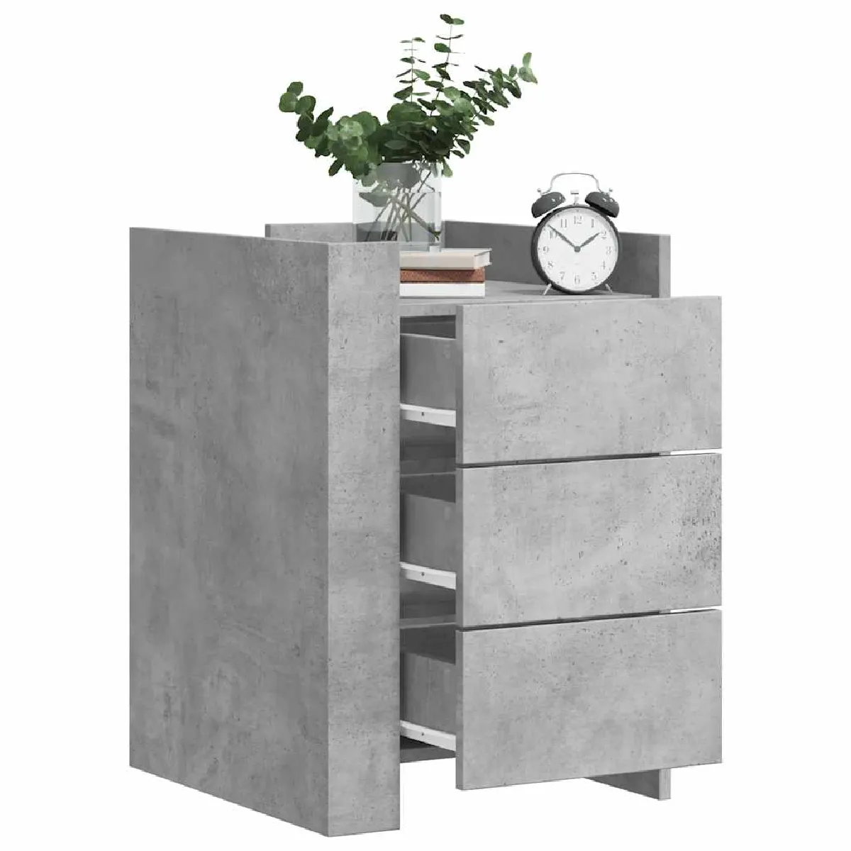 VIDAXL - Table de chevet - 45x50x65 cm - Gris béton - Image 2