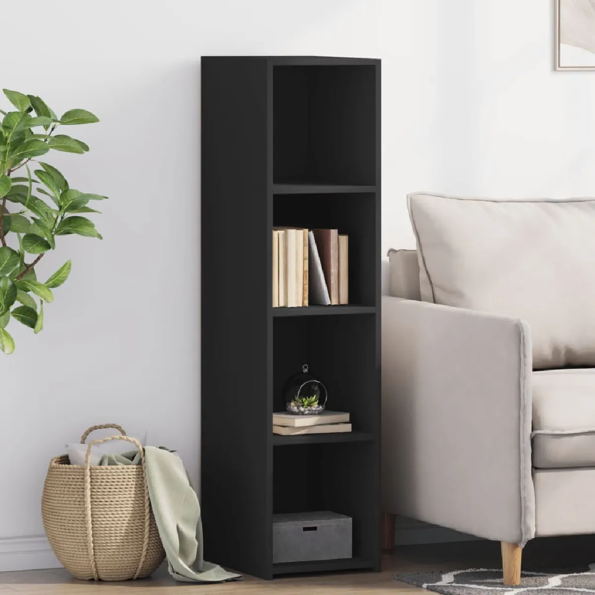 vidaXL Buffet haut - Noir