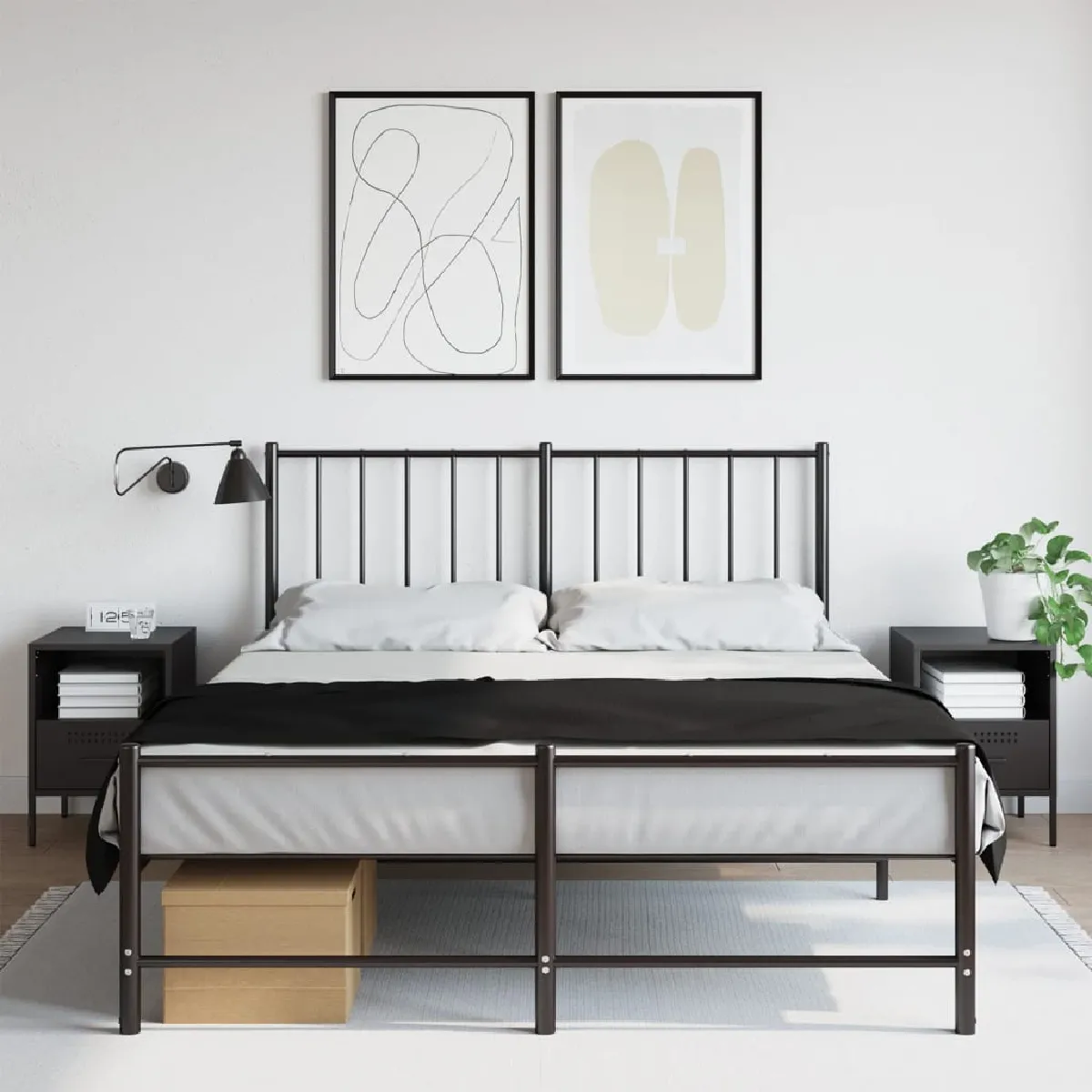 Vidaxl Noir Tables De Chevet 2 Pcs