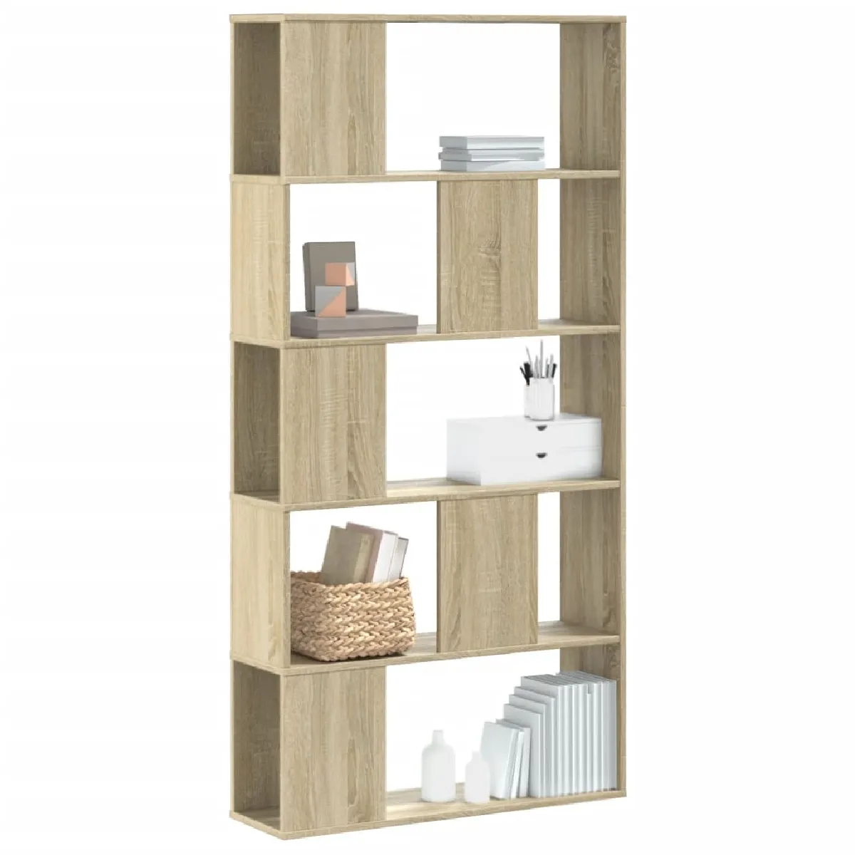 Vidaxl Bibliothèque 5 Niveaux - Chêne Sonoma