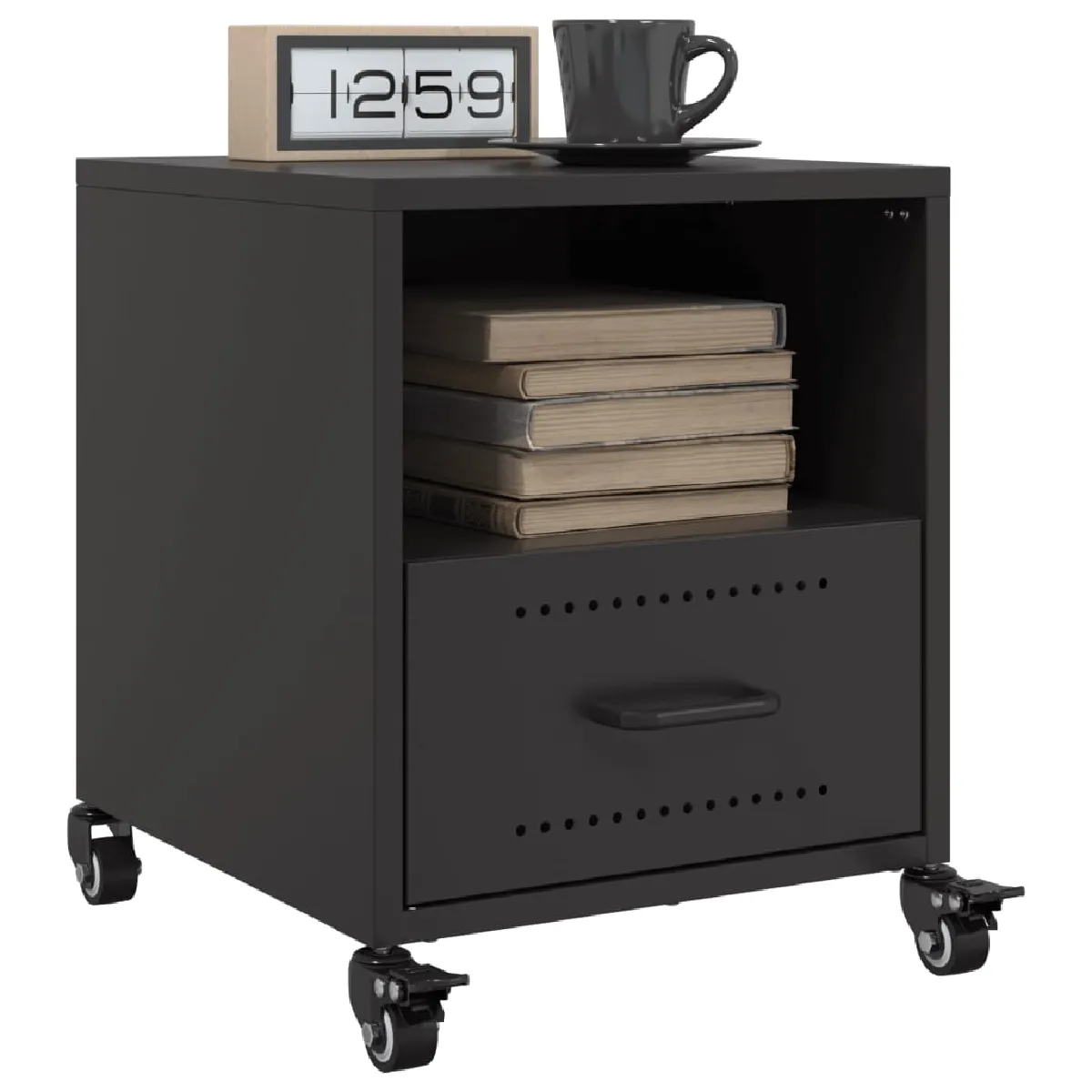 vidaXL Tables Chevet Acier