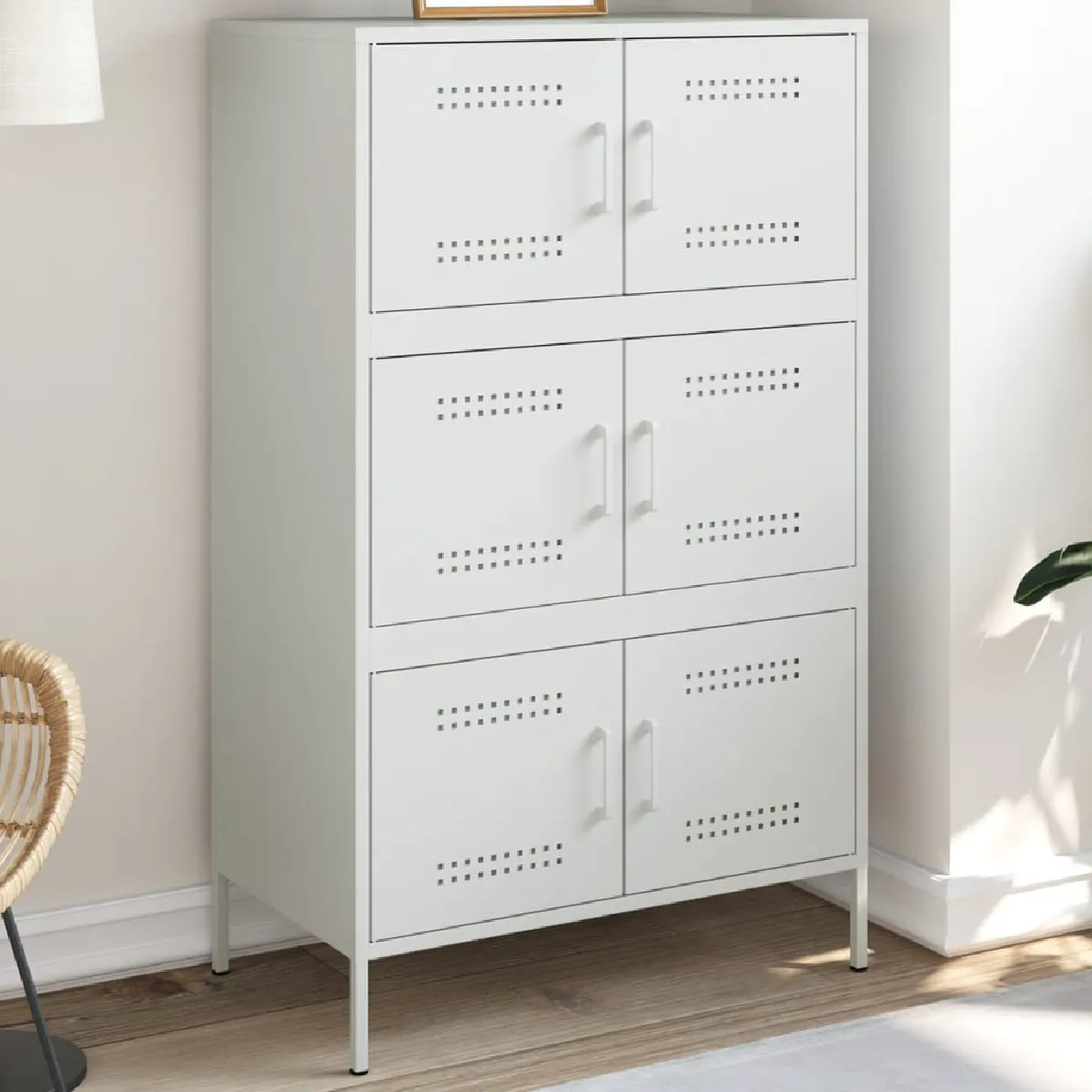 VIDAXL Buffet haut industriel - Blanc