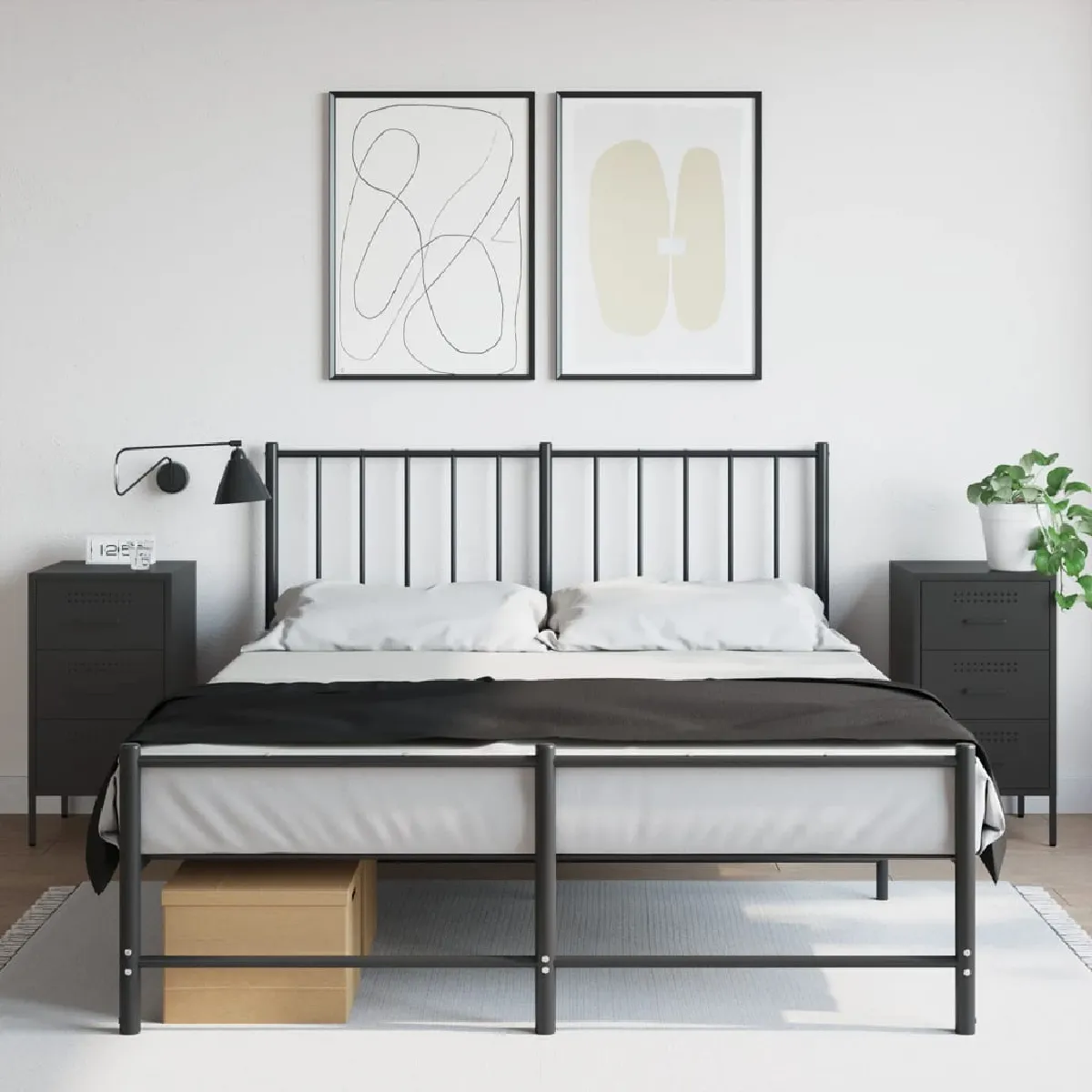 Non Communiqué Noir Vidaxl Tables De Chevet 2 Pcs, Armoires De Lit Avec Pieds, Tables De Nuit Avec Tiroirs, Armoires De Nuit Chambre À Coucher, 843079 - Image 3