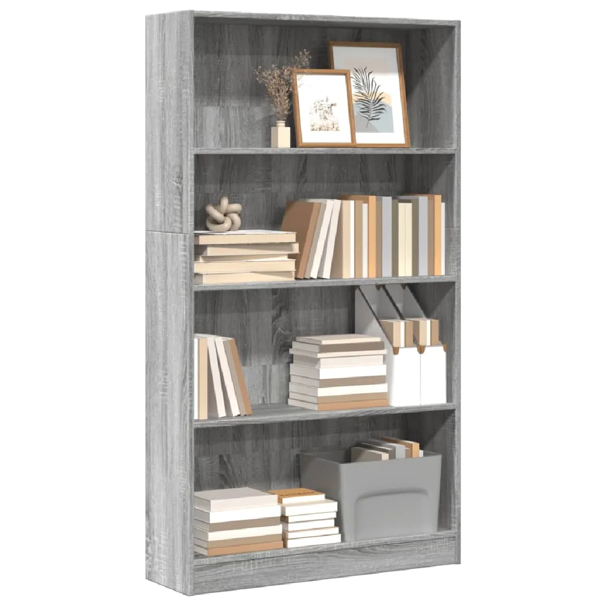 Non Communiqué Gris Vidaxl Boekenkast 80X24x143 Cm Bewerkt Hout Grijs Sonoma Eikenkleurig857849 - Image 3