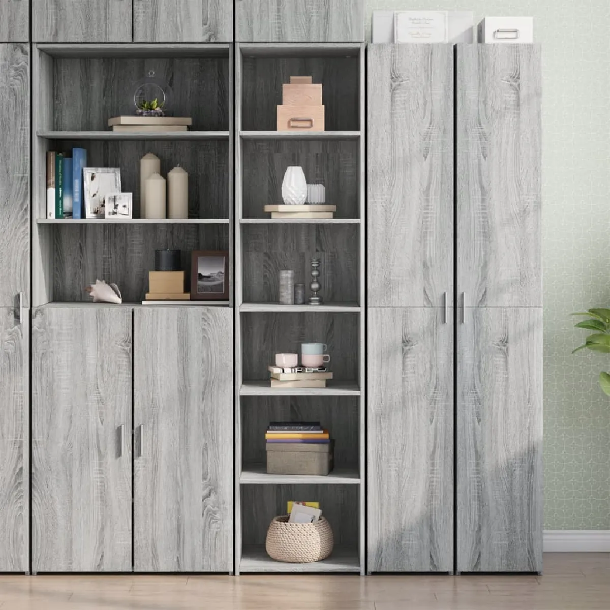 Vidaxl Gris Buffet Haut - Sonoma
