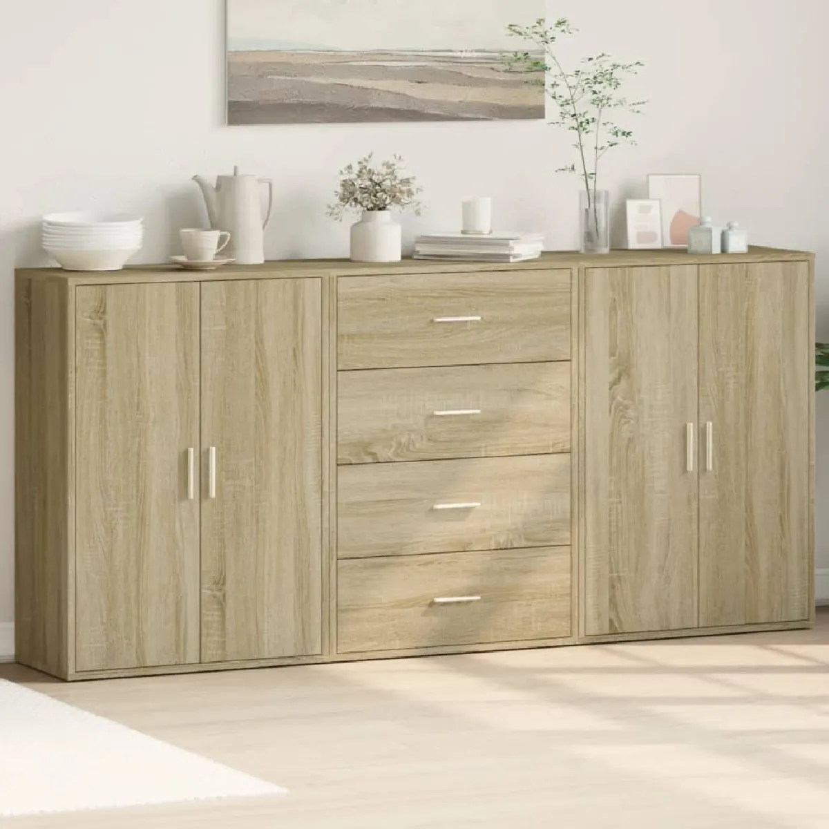 Vidaxl Buffets 3 pcs chêne sonoma 60x31x84 cm