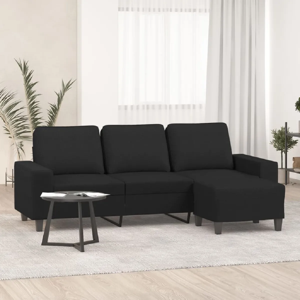 VidaXL Canapé à 3 Places avec Repose Pieds - vue 6