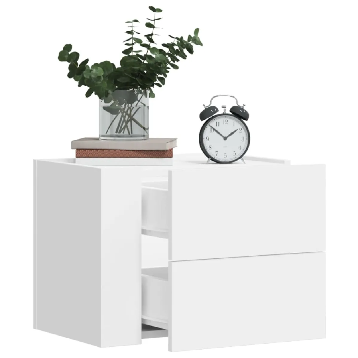 Vidaxl Blanc Table De Chevet Murale