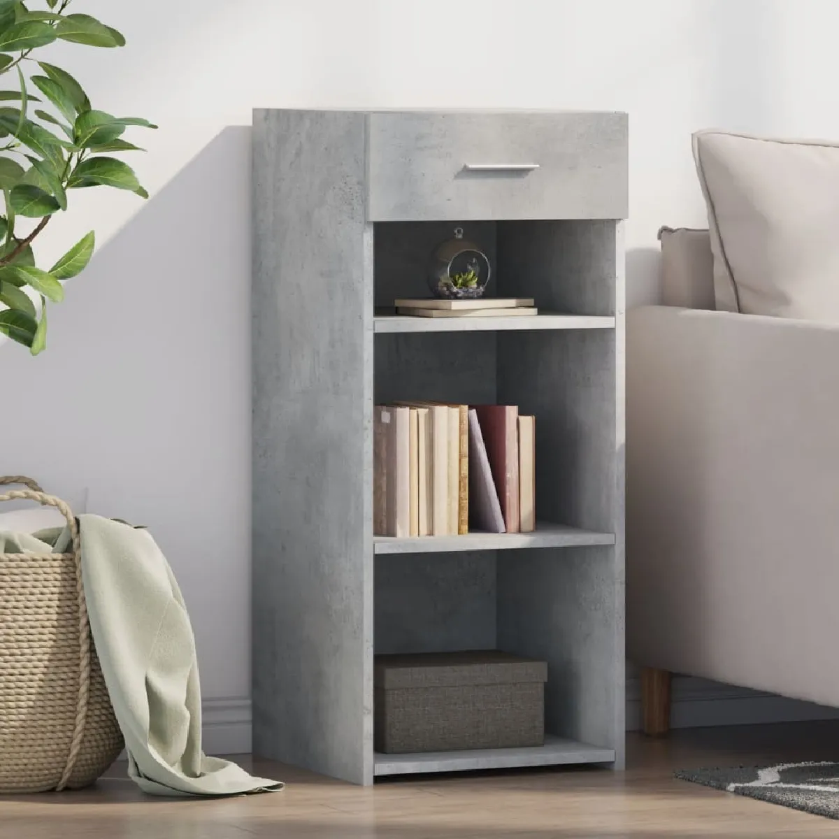 vidaXL - Buffet - 40 x 42,5 x 93 cm - Gris Béton - Image 2