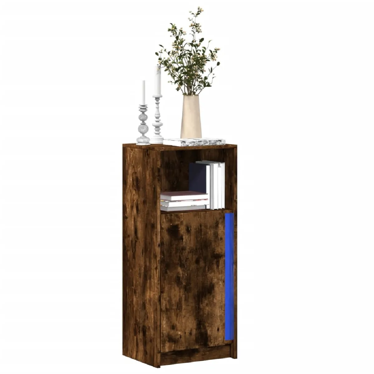 vidaXL Buffet avec LED Chêne fumé