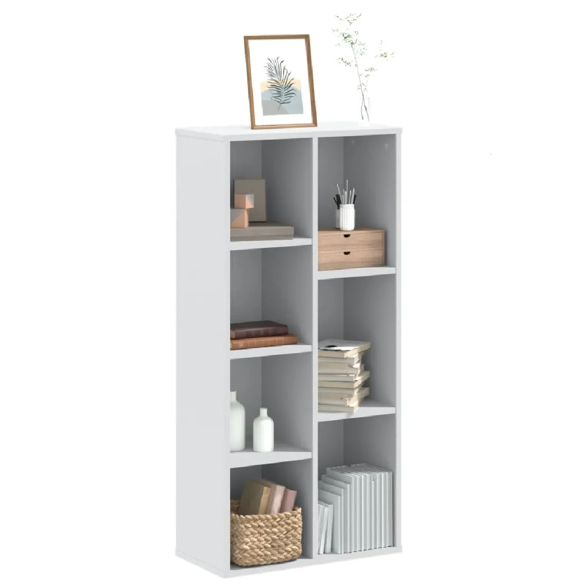 Non Communiqué Blanc Vidaxl Bibliothèque 50X25x105 Cm Bois D'ingénierie852789 - Image 3