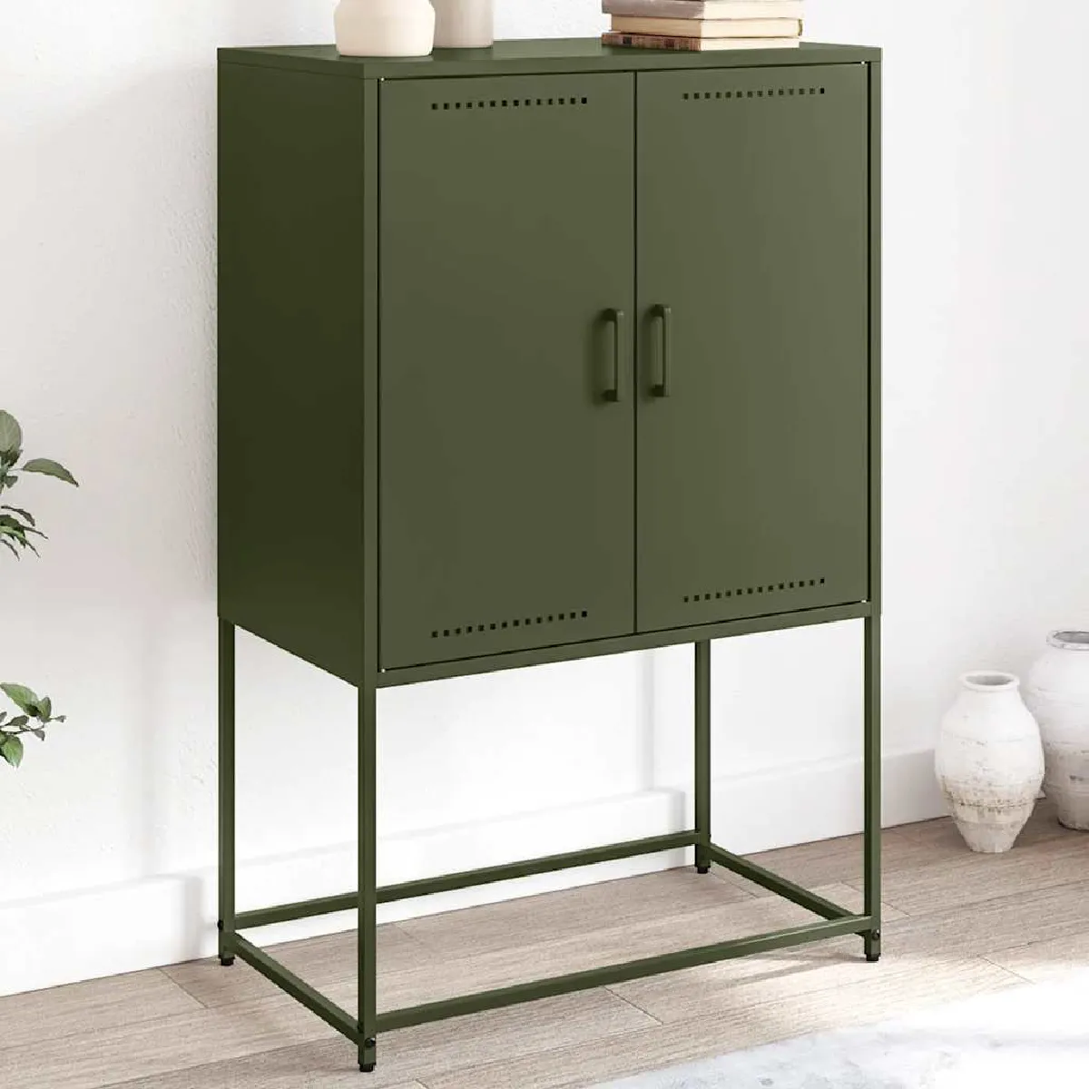 vidaXL Buffet haut - Vert olive
