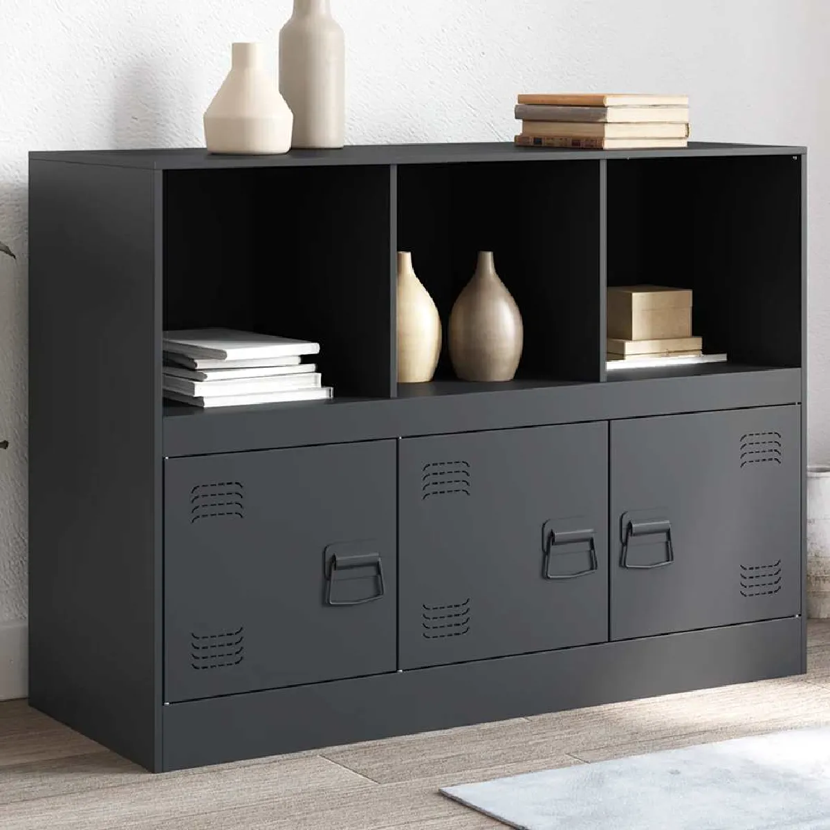 Vidaxl Buffet anthracite 99x39x73 cm acier