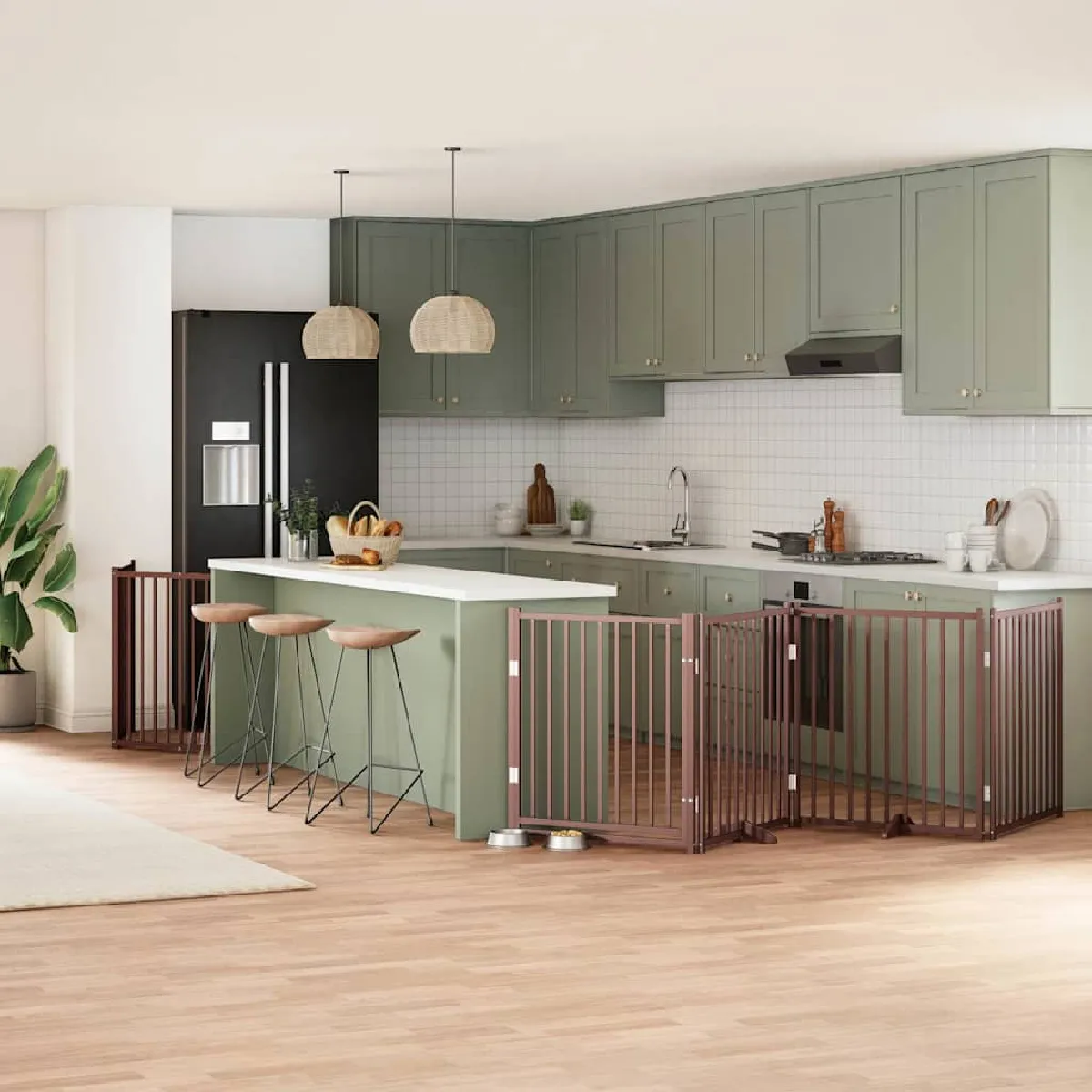 vidaXL Barrière pour chien - 6 panneaux