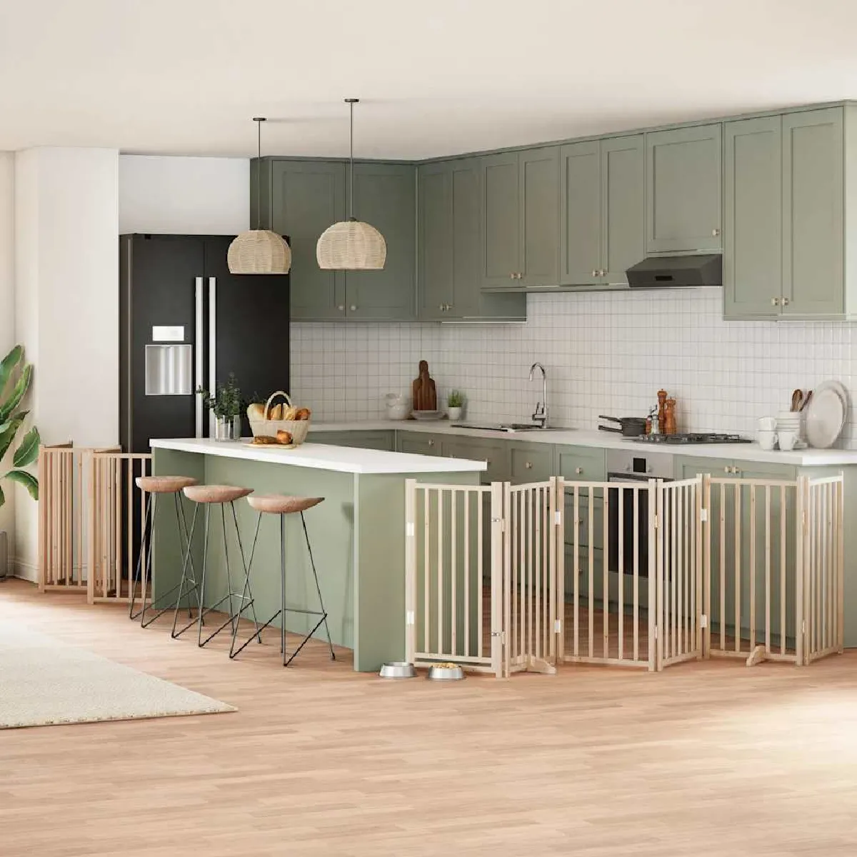 vidaXL Barrière porte pliable 15 panneaux