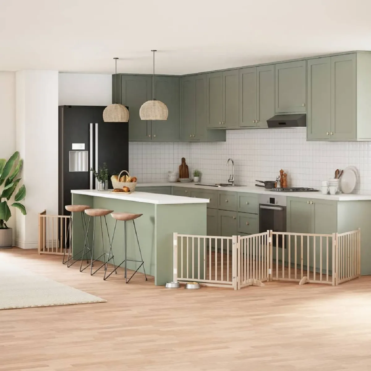 Comparer les prix de vidaXL Barrière 10 panneaux - Bois de peuplier