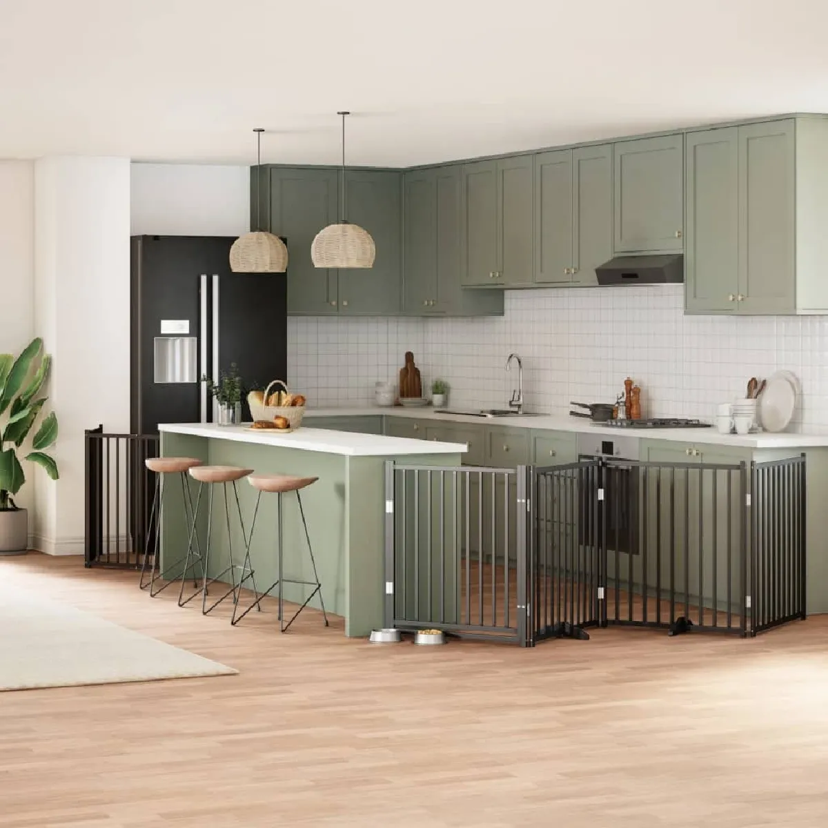 vidaXL Barrière pliante 8 panneaux