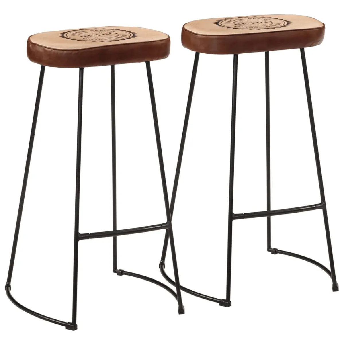 vidaXL Tabourets de bar - Marron foncé