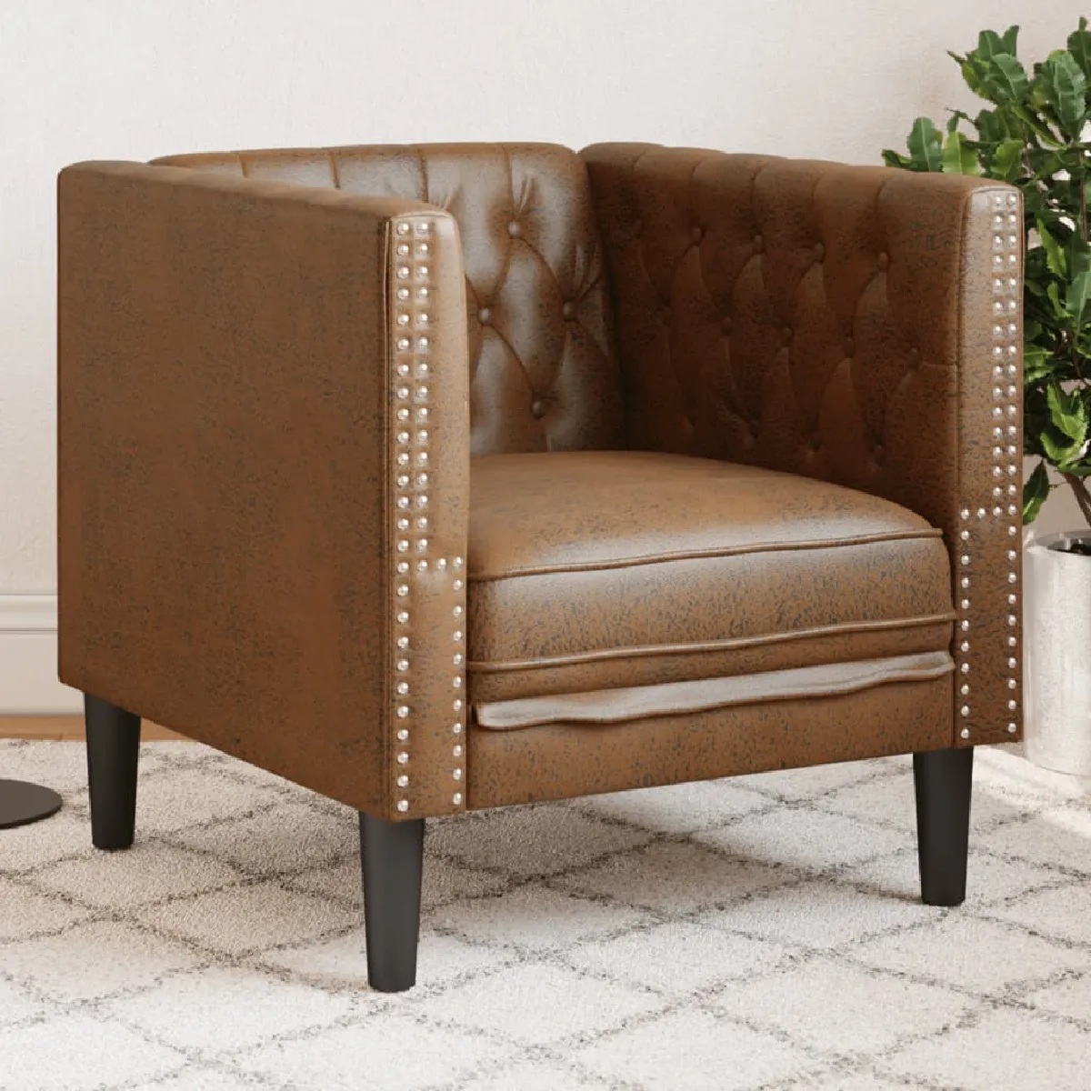 VidaXL Fauteuil Chesterfield