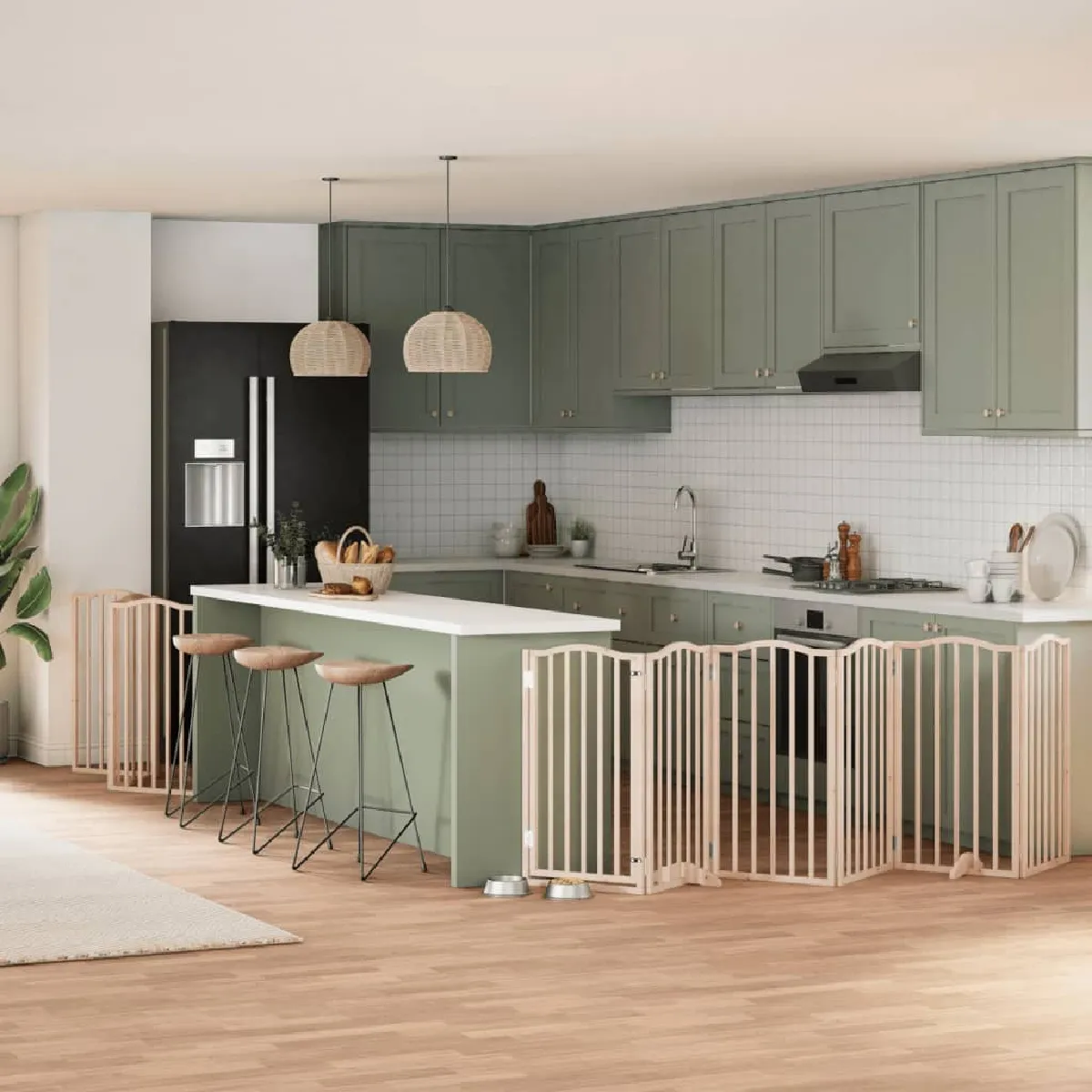 Meilleurs prix pour vidaXL Barrière chien avec porte bois