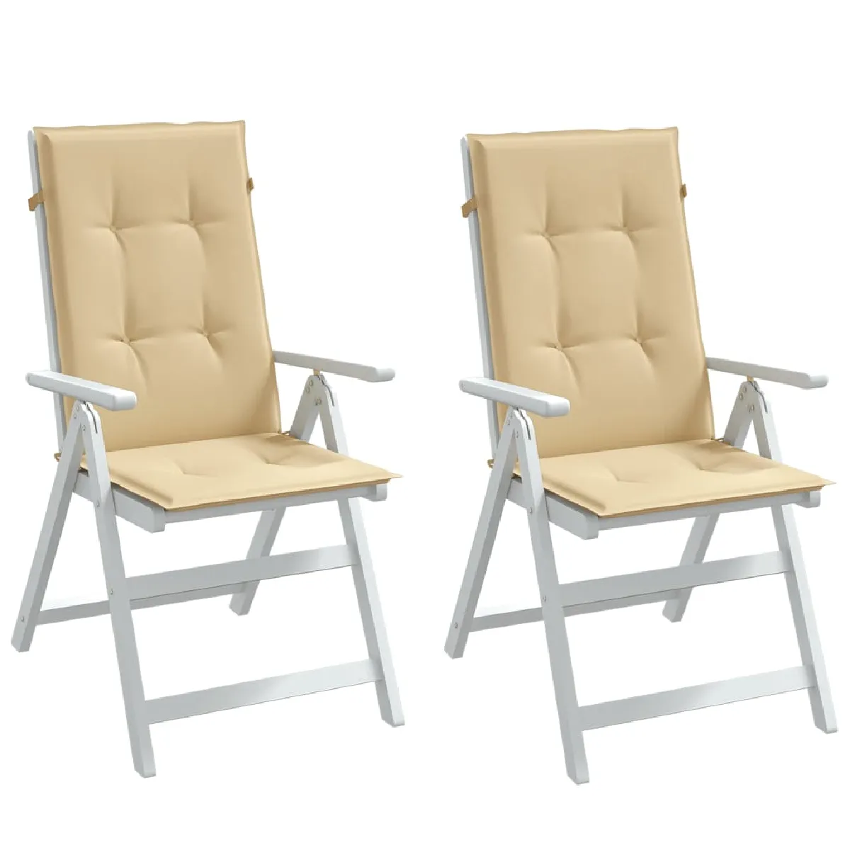 vidaXL Lot de 2 Coussins de Chaise à Dossier Haut Oreillers de Balcon Coussins de Sièges Patio Jardin Terrasse Extérieur 4002421 - vue 2