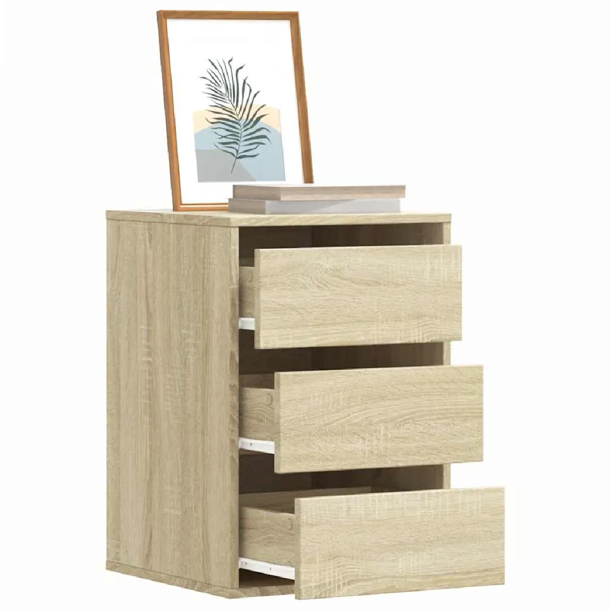 Non Communiqué Marron Commode D Angle Chêne Sonoma 40X41x58 Cm Bois D Ingénierie - Image 3