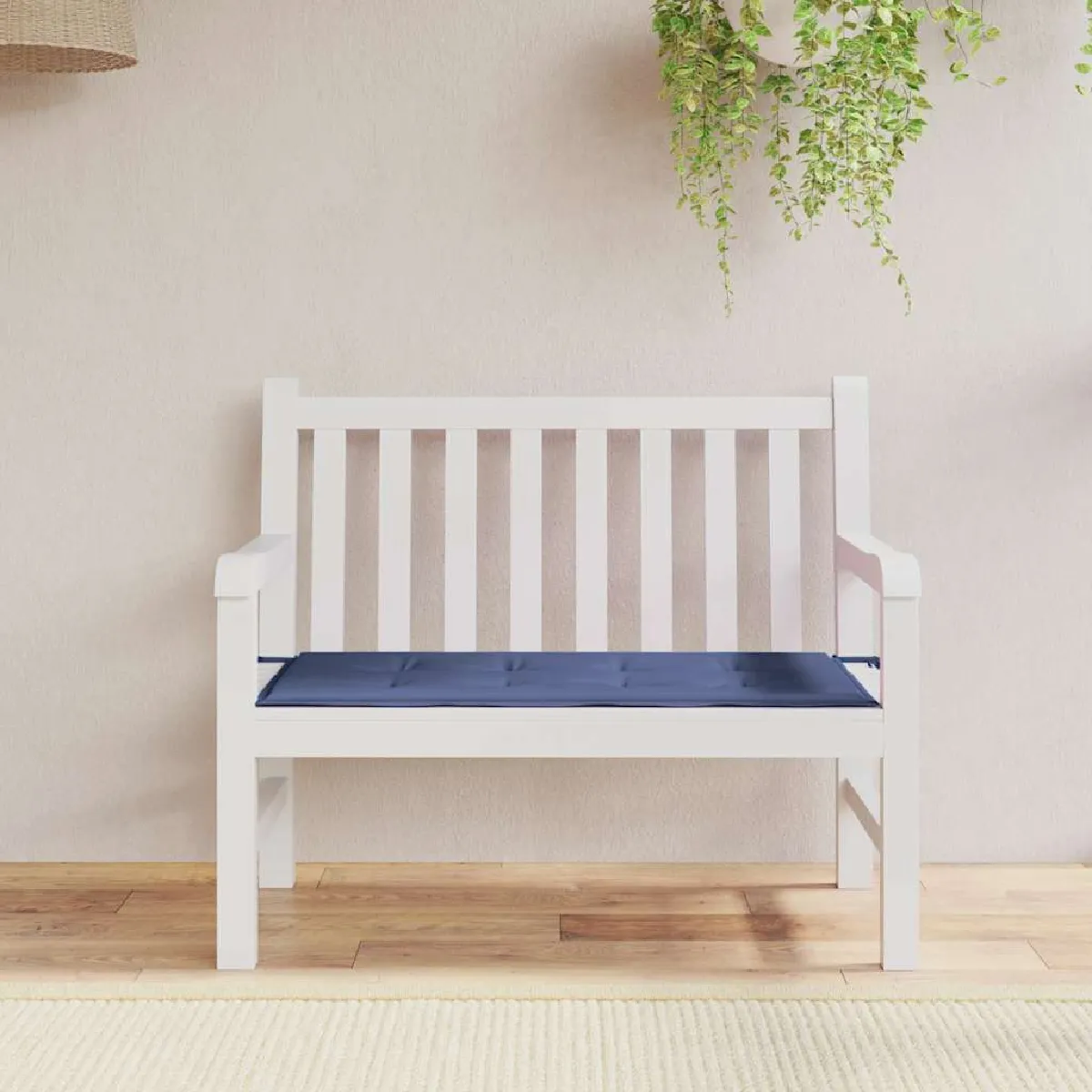 Vidaxl Bleu Coussin De Banc Marine