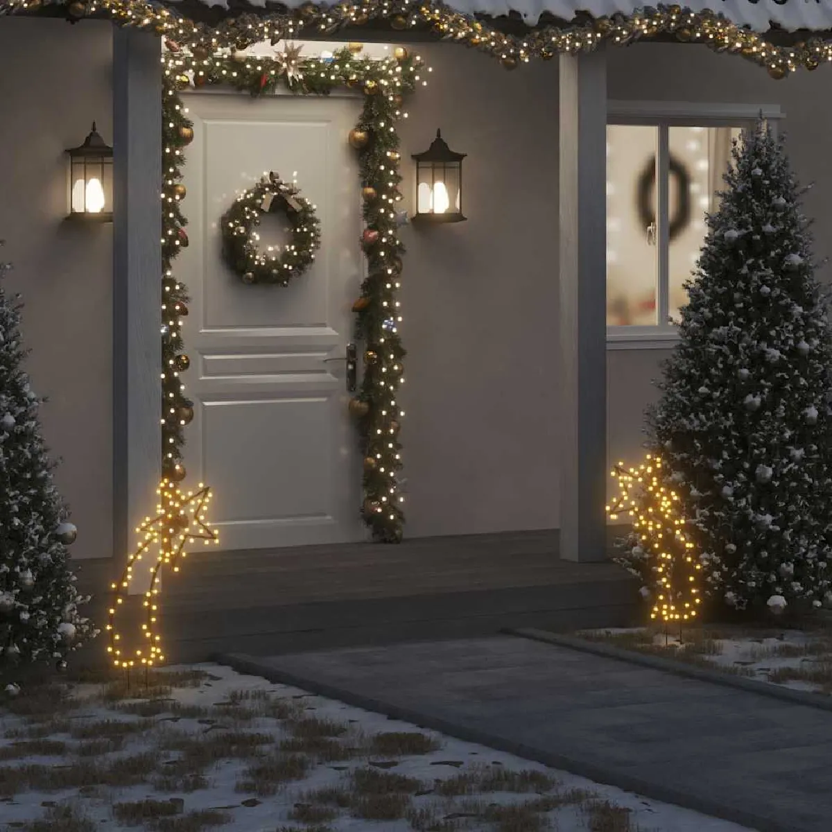 VIDAXL - Décoration Lumineuse Météore de Noël - 80 LED - 62 cm - Image 2