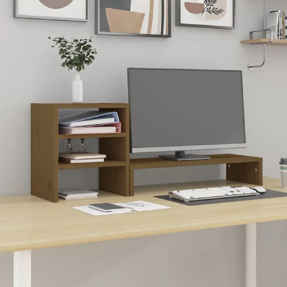 Vidaxl Marron Support De Moniteur