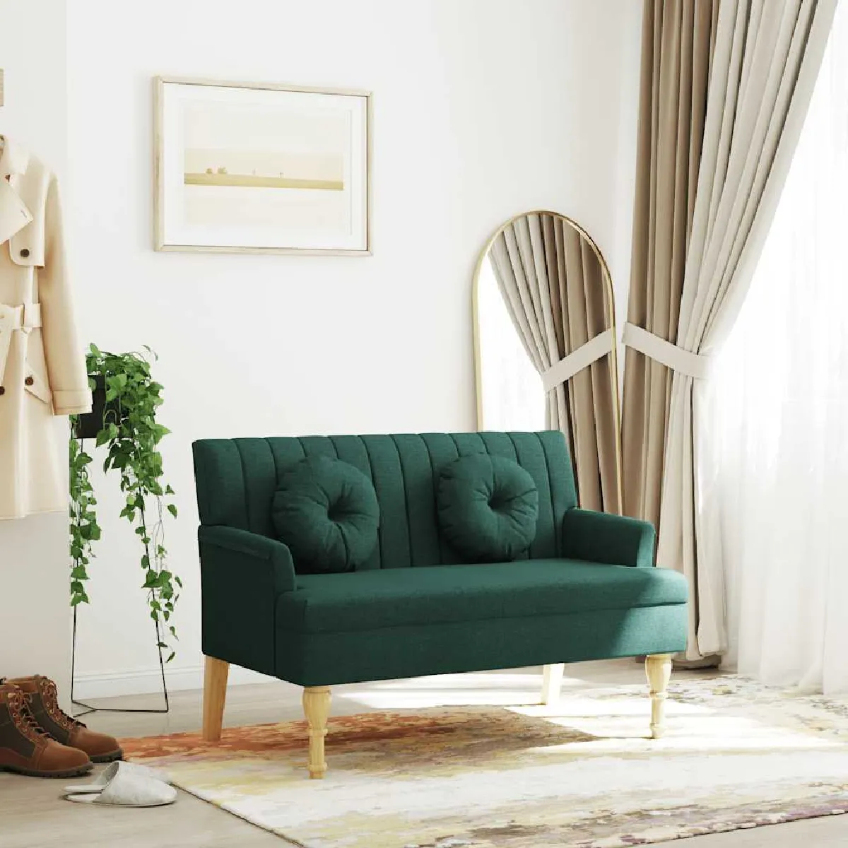 vidaXL Banc avec coussins 113x64 5x75 5 cm Tissu