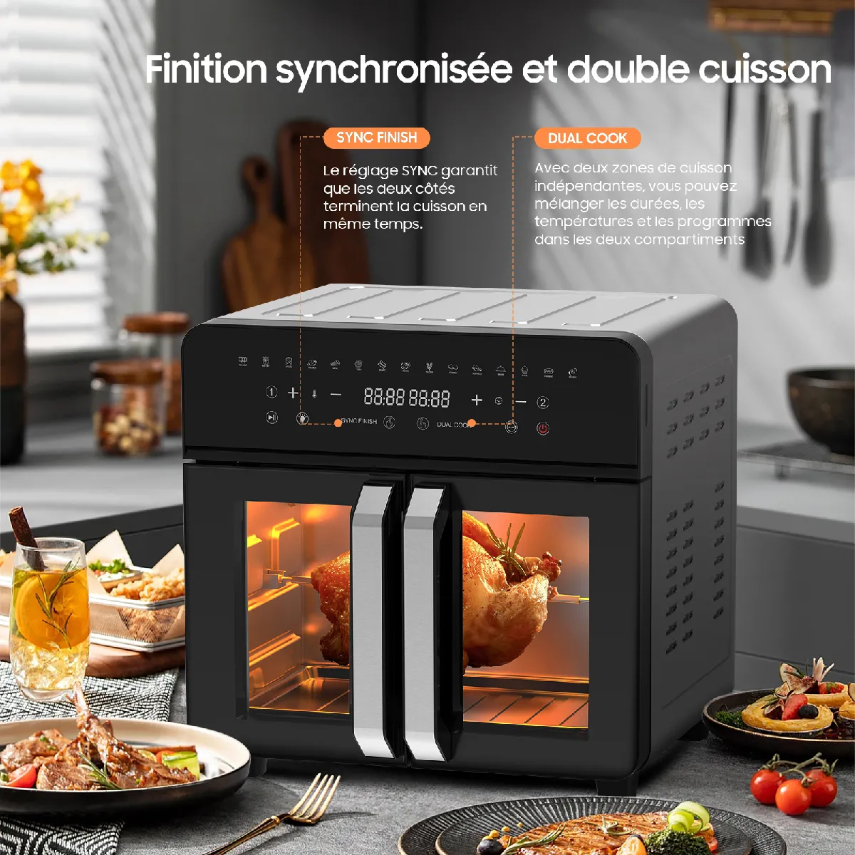 Brandt FRI-2100 Friteuse - Avec thermostat réglable, Capacité: 1,35 kg, Avec sys