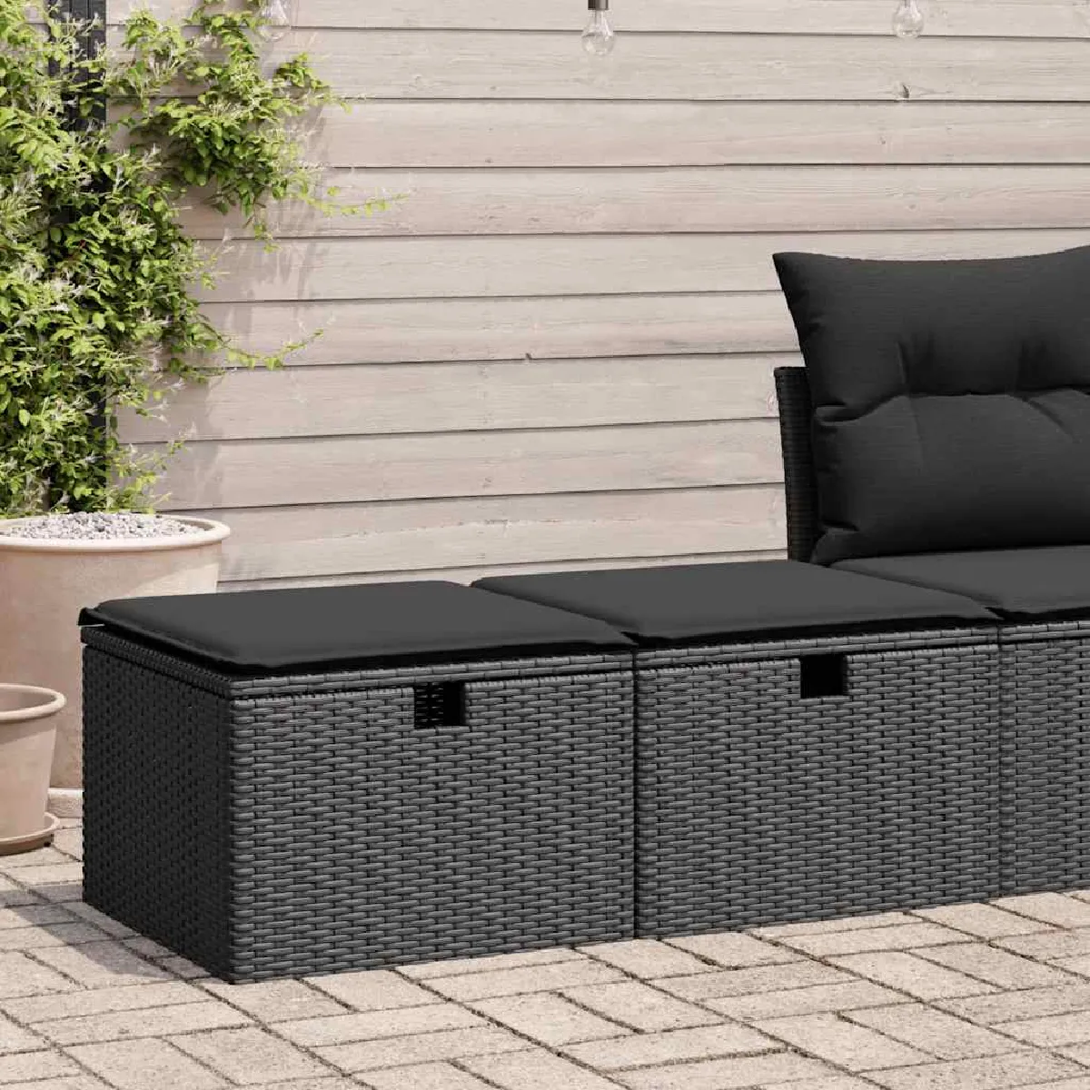 vidaXL Salon de jardin 2 pcs Résine tressée - vue 8
