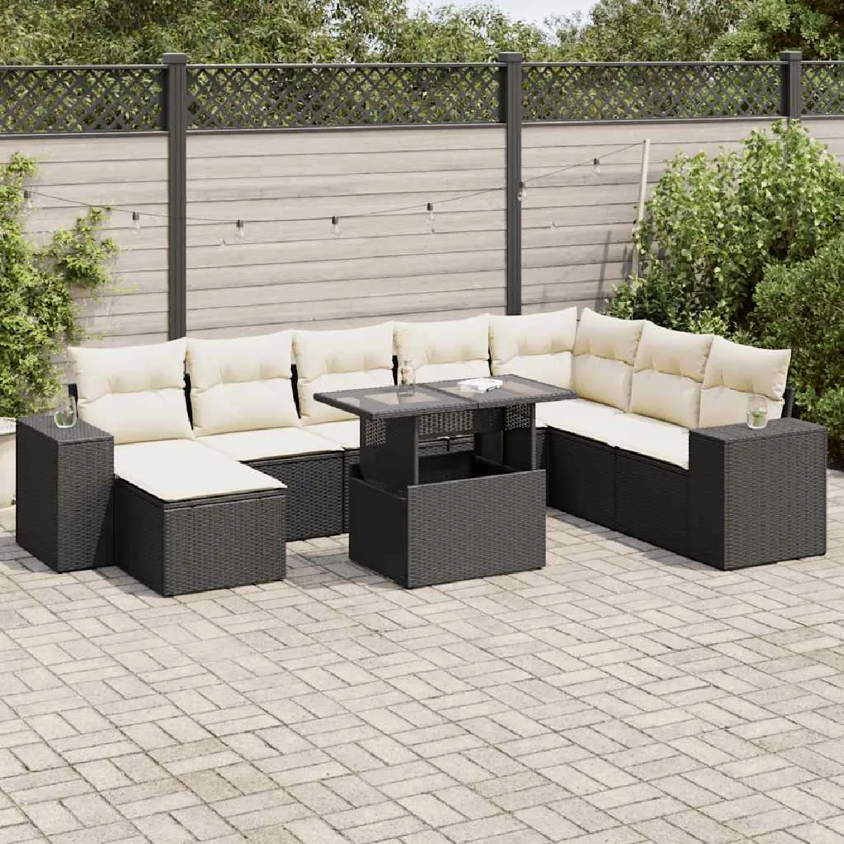 VIDA Salon de jardin 9 pcs - vue 2
