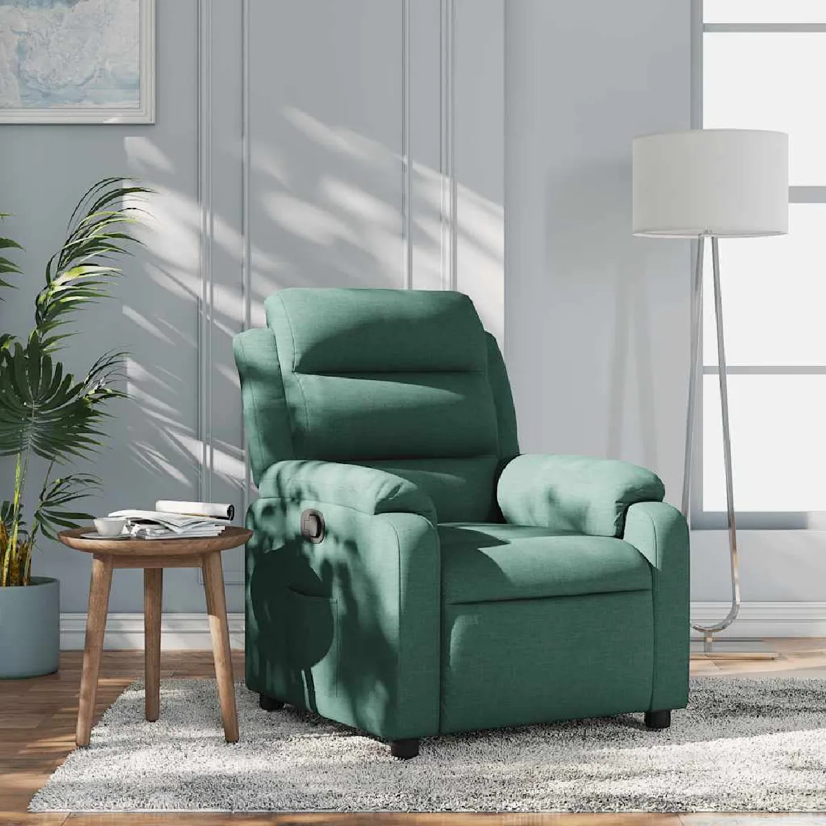 Non Communiqué Vert Vidaxl Fauteuil Réglable Tissu Foncé - Image 3