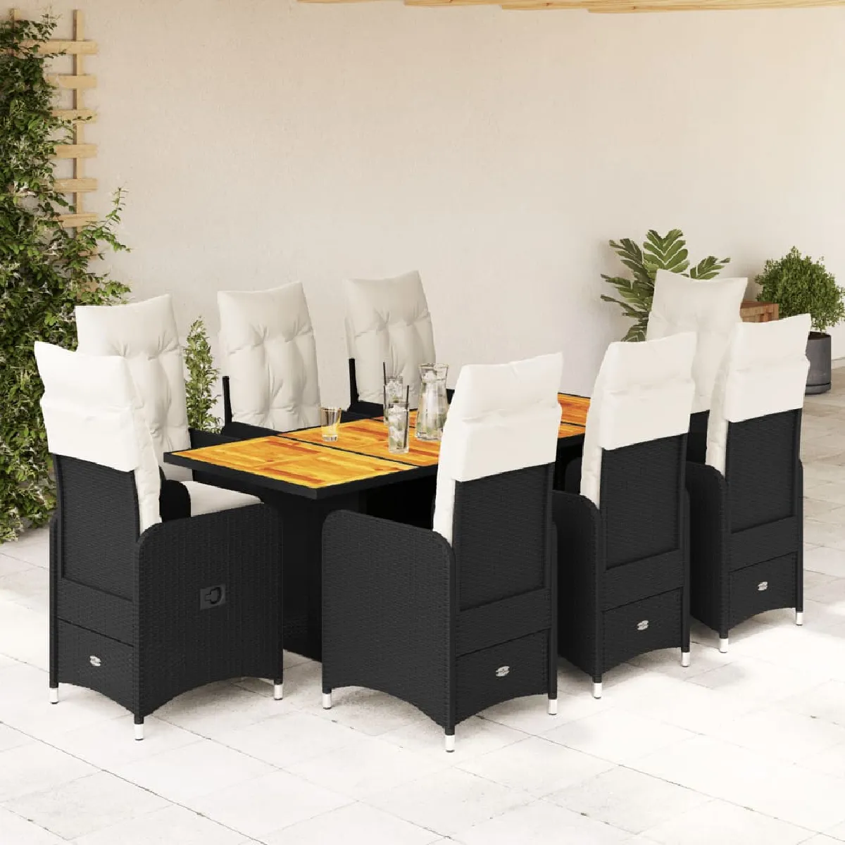 vidaXL Ensemble de bistro 9 pcs - vue 2