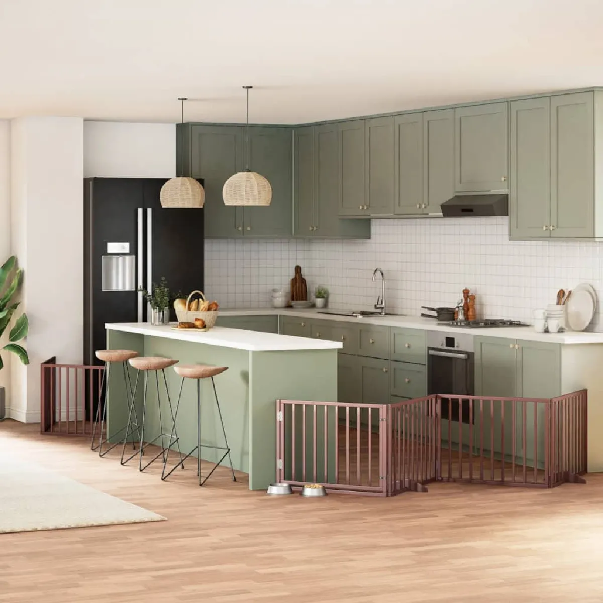 Meilleurs prix pour vidaXL Barrière chien porte pliable 8 panneaux