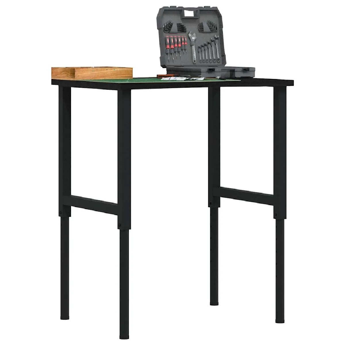 Vidaxl Marron Établi Foncé 80X60x(71,5-98) Cm Bois De Chêne Massif