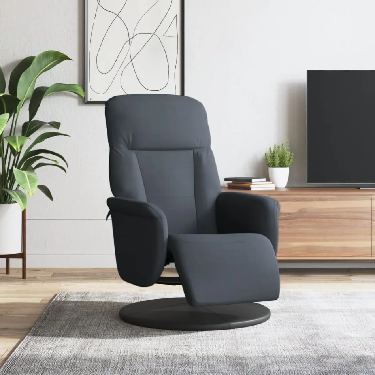 VidaXL Fauteuil inclinable avec repose pied velours