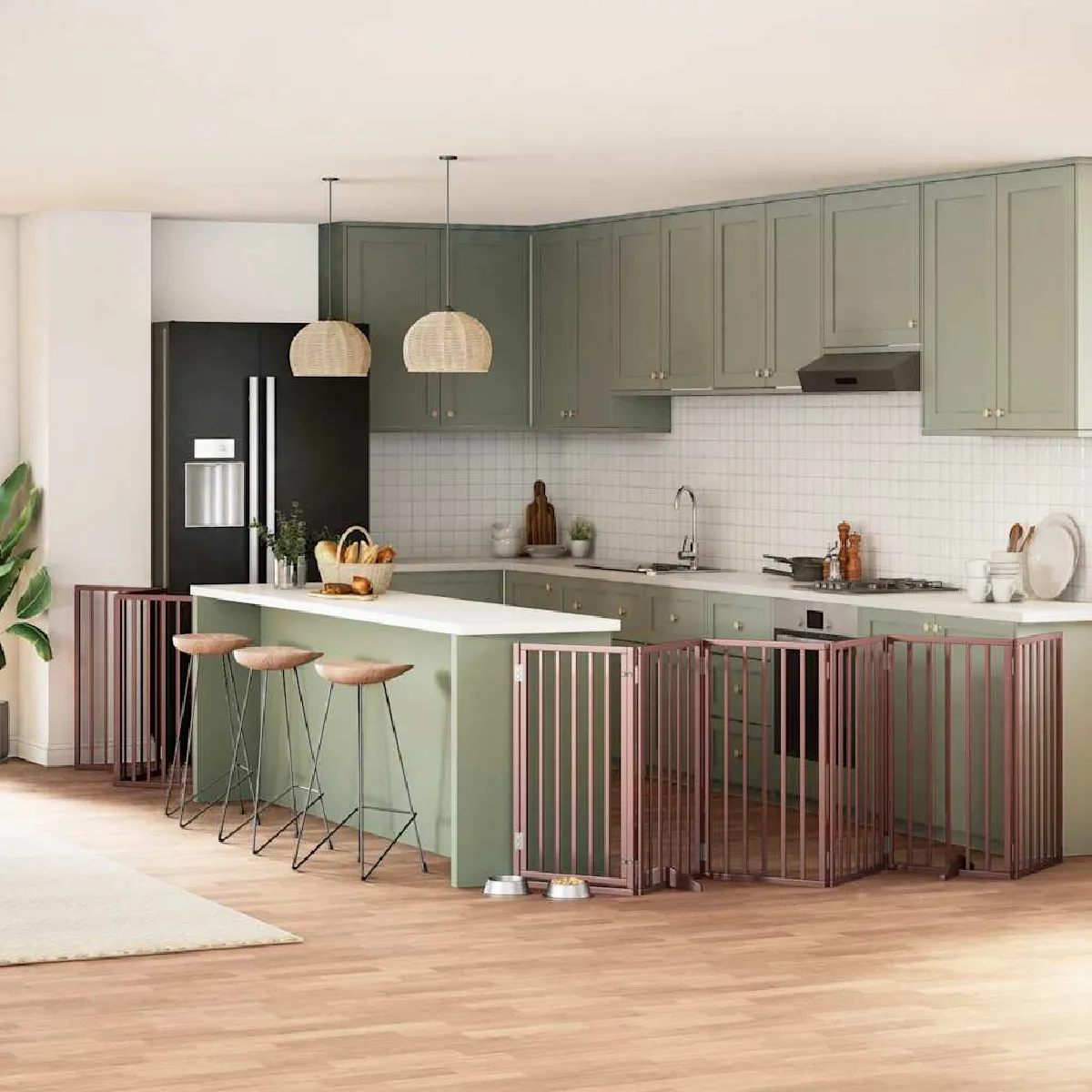 vidaXL Barrière 15 panneaux avec porte - vue 6