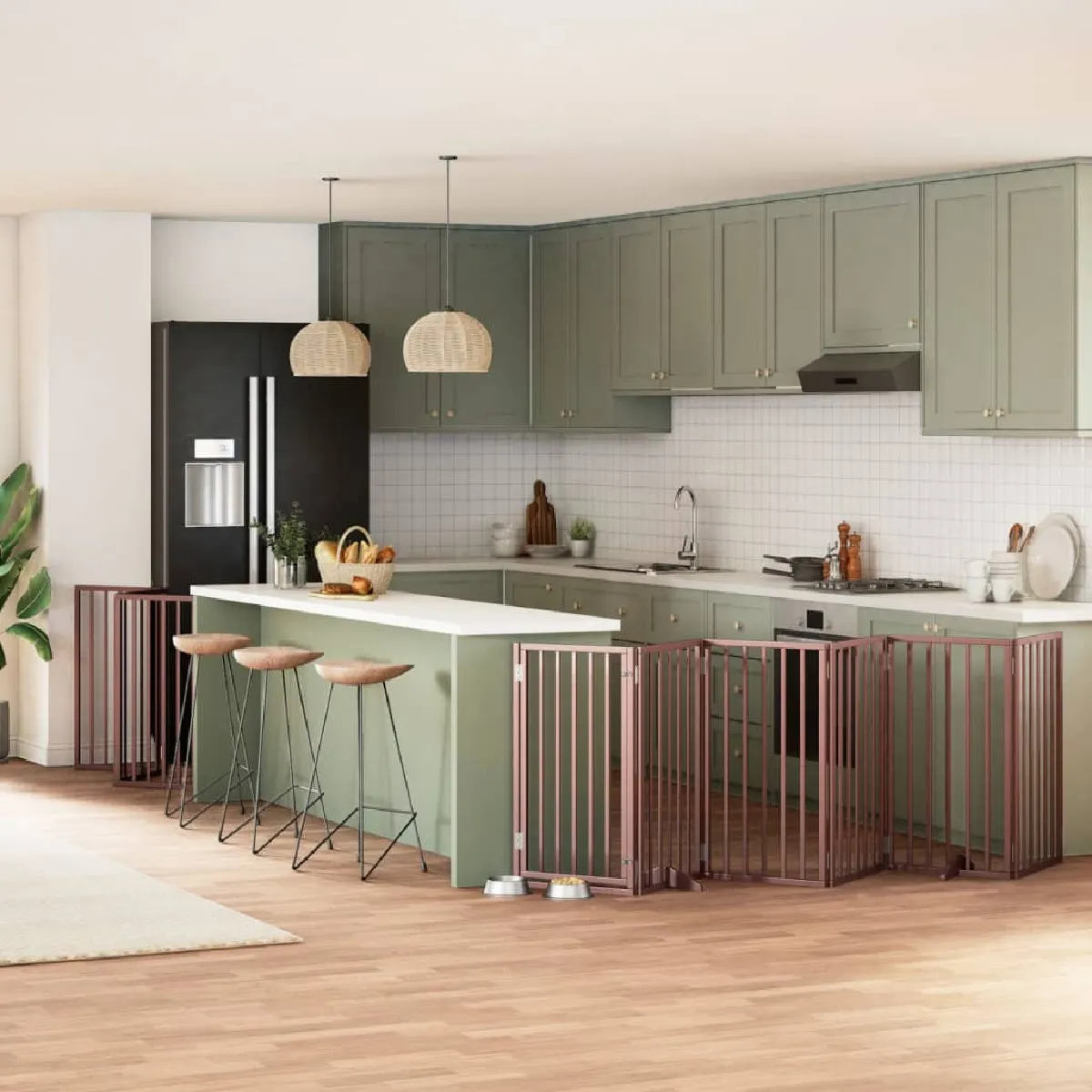 vidaXL Barrière Pour Chien Porte Pliable 9 Panneaux