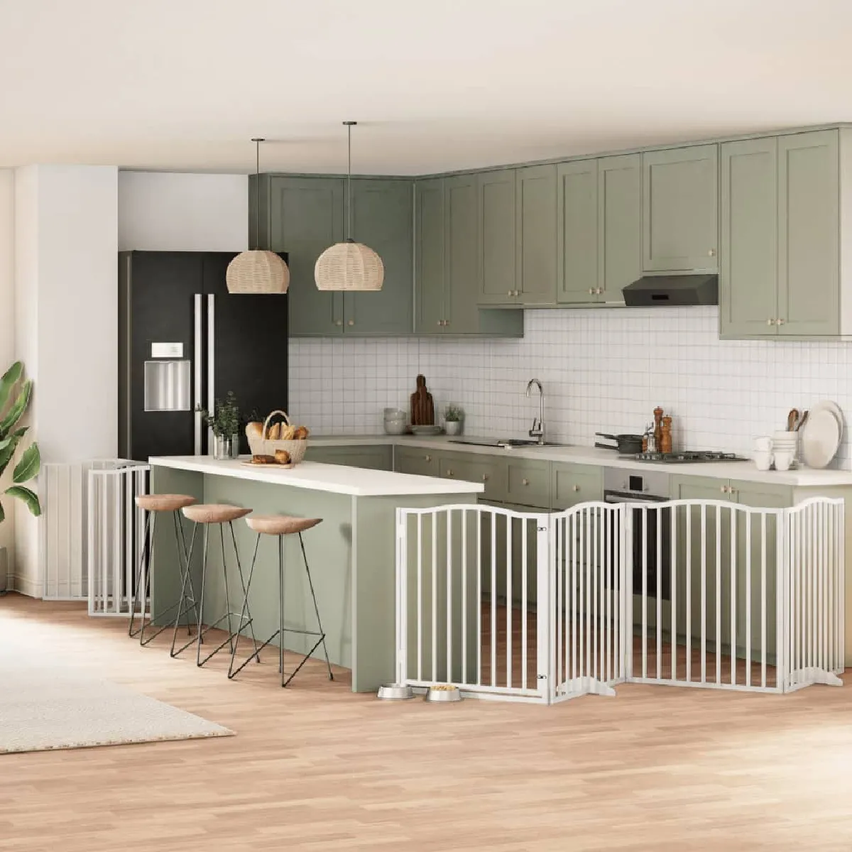 VidaXL Barrière porte pliable 10 panneaux - vue 2