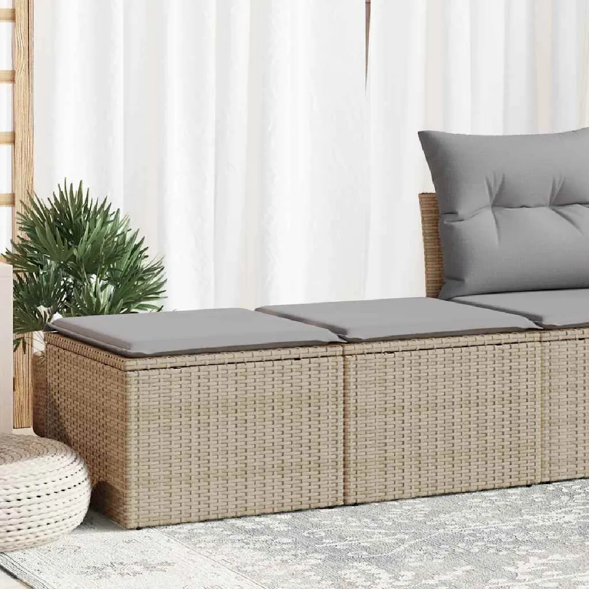 Salon de jardin vidaXL - Beige